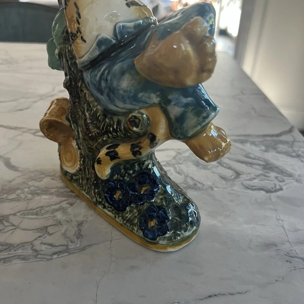 1960s Tiger Majolica Decanter Made In‎ Italy